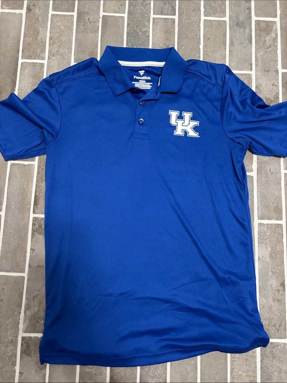 Fanatics UK Blue Polo with White Logo